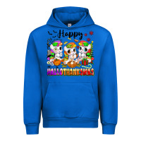 Cobalt happy hallothanksmas unicorns Urban Hoodie - texasbilliewilder