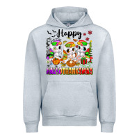 Heather Grey happy hallothanksmas unicorns Urban Hoodie - texasbilliewilder