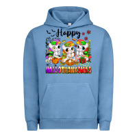 Pigment Pebble Blue happy hallothanksmas unicorns Urban Hoodie - texasbilliewilder