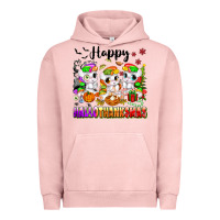 Pigment Salmon happy hallothanksmas unicorns Urban Hoodie - texasbilliewilder