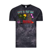 Cloud Black life is better at the beach Vintage Tee - CowhideDigitalArt