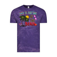 Cloud Purple life is better at the beach Vintage Tee - CowhideDigitalArt