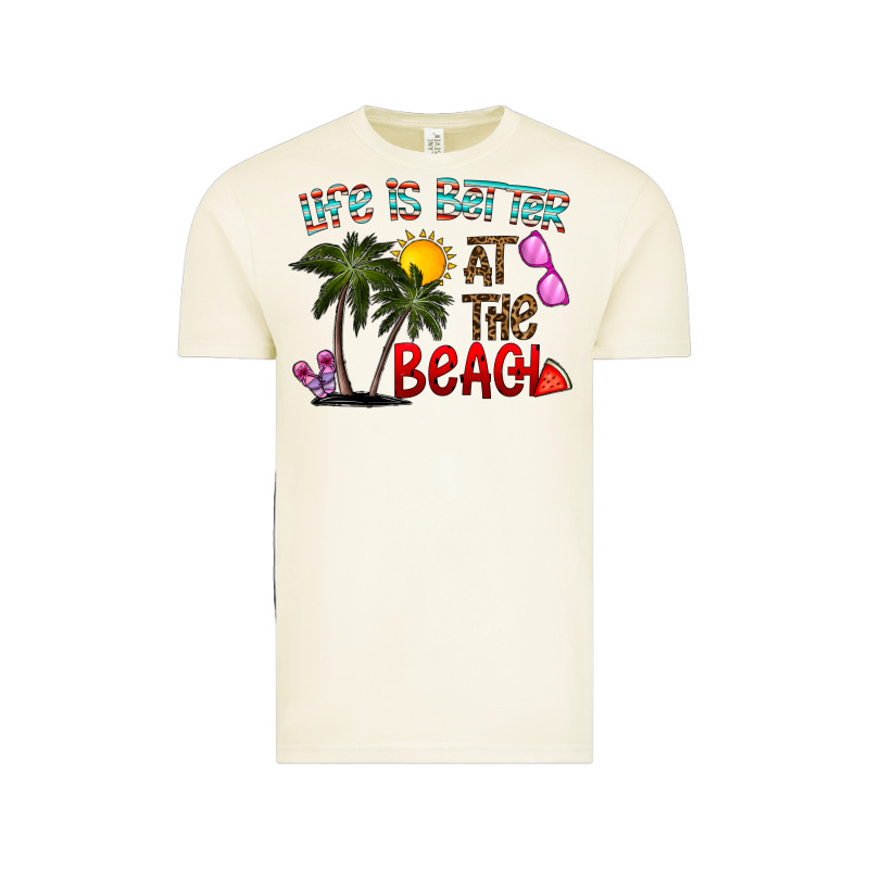 Life Is Better At The Beach Vintage Tee by CowhideDigitalArt | Teevron