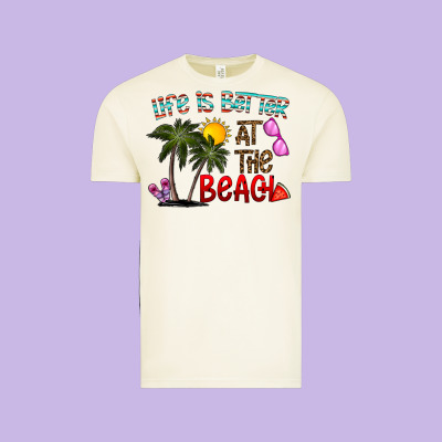 Life Is Better At The Beach Vintage Tee Designed By Cowhidedigitalart