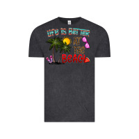 Vintage Black life is better at the beach Vintage Tee - CowhideDigitalArt