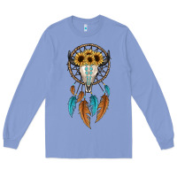 Colony Blue dreamer catcher bull skull Long Sleeve Tee - JahusDesignShop