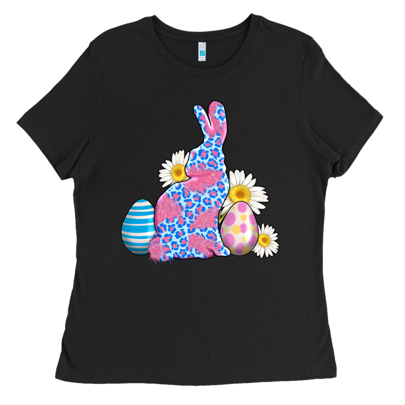 Easter Bunny Wıth Easter Eggs Ladies Tee by AdoDesignShop | Teevron