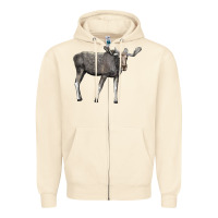 Sandshell Moose Buck Deer Zipper Hoodie - LillyAllenDesigns