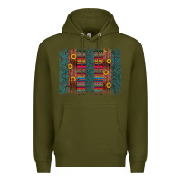 Army Green sunflower serape brush stroke Premium Hoodie - Artiststas