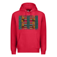 Cardinal sunflower serape brush stroke Premium Hoodie - Artiststas