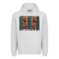 Dove Grey sunflower serape brush stroke Premium Hoodie - Artiststas