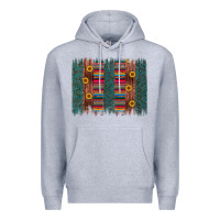 Heather Grey sunflower serape brush stroke Premium Hoodie - Artiststas