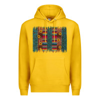 Lemon sunflower serape brush stroke Premium Hoodie - Artiststas