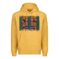 Mustard sunflower serape brush stroke Premium Hoodie - Artiststas