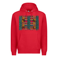 Red sunflower serape brush stroke Premium Hoodie - Artiststas