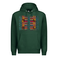 Sports Green sunflower serape brush stroke Premium Hoodie - Artiststas