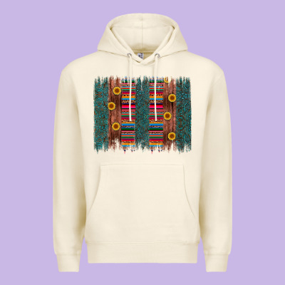 Sunflower Serape Brush Stroke Premium Hoodie Designed By Artiststas