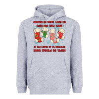 Heather Grey stockings were hung by chimney Heavyweight Hoodie - MaliasSmallBusiness
