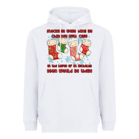 White stockings were hung by chimney Heavyweight Hoodie - MaliasSmallBusiness