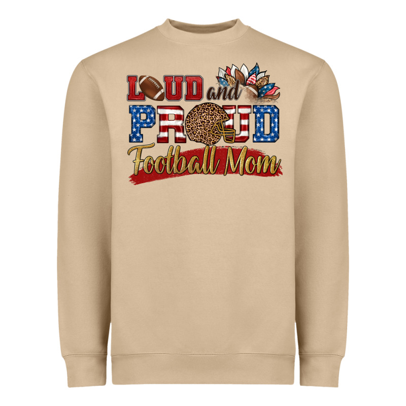 Loud And Proud Football Mom Heavyweight Sweatshirt by HRA Design Shop | Teevron
