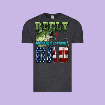 Reely Awesome Dad Vintage Tee Designed By Hra Design Shop