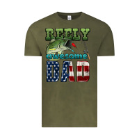 Vintage Olive reely awesome dad Vintage Tee - HRA Design Shop
