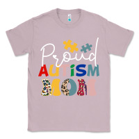 Lilac Proud Autism Mom Leopard Pattern Design Autism Awa Classic Tee - CowhideDigitalArt
