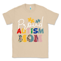 Mushroom Proud Autism Mom Leopard Pattern Design Autism Awa Classic Tee - CowhideDigitalArt