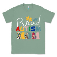 Sage Proud Autism Mom Leopard Pattern Design Autism Awa Classic Tee - CowhideDigitalArt