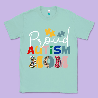 Proud Autism Mom Leopard Pattern Design Autism Awa Classic Tee Designed By Cowhidedigitalart