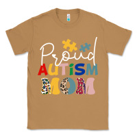 Toasted Coconut Proud Autism Mom Leopard Pattern Design Autism Awa Classic Tee - CowhideDigitalArt