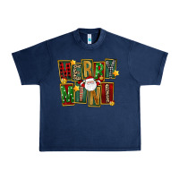 Navy Christmas merry mini Urban Heavy Tee - FaDigitalArtStudio
