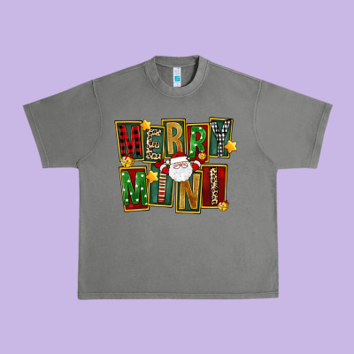 Christmas Merry Mini Urban Heavy Tee Designed By Fadigitalartstudio