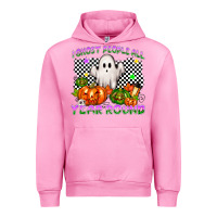 Fuchsia Pink I ghost people all year round Urban Hoodie - NancyCooperArtShop