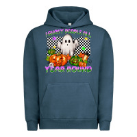 Pigment Midnight Navy I ghost people all year round Urban Hoodie - NancyCooperArtShop