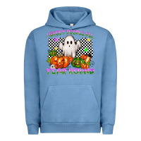 Pigment Pebble Blue I ghost people all year round Urban Hoodie - NancyCooperArtShop