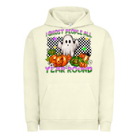 Pigment Pistachio I ghost people all year round Urban Hoodie - NancyCooperArtShop