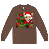 Chestnut merry pawmas christmas corgi Long Sleeve Tee - Jasminsmagicworld