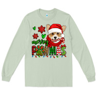 Merry Pawmas Christmas Corgi Long Sleeve Tee | Teevron