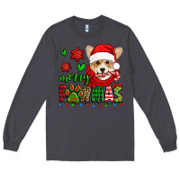 Smoke merry pawmas christmas corgi Long Sleeve Tee - Jasminsmagicworld