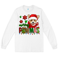 White merry pawmas christmas corgi Long Sleeve Tee - Jasminsmagicworld