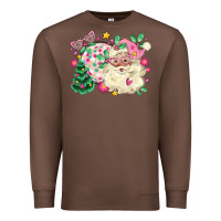 Chestnut pink santa and disco ball with christmas tree Premium Sweatshirt - MaliasSmallBusiness