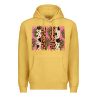 Antique Gold cactus leopard cowhide brush stroke Premium Hoodie - Artiststas