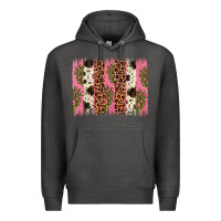 Charcoal Heather cactus leopard cowhide brush stroke Premium Hoodie - Artiststas