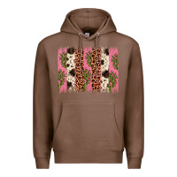 Chestnut cactus leopard cowhide brush stroke Premium Hoodie - Artiststas
