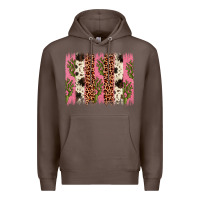 Coffee cactus leopard cowhide brush stroke Premium Hoodie - Artiststas