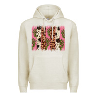 Oatmeal Heather cactus leopard cowhide brush stroke Premium Hoodie - Artiststas