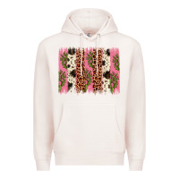 Pale Pink cactus leopard cowhide brush stroke Premium Hoodie - Artiststas