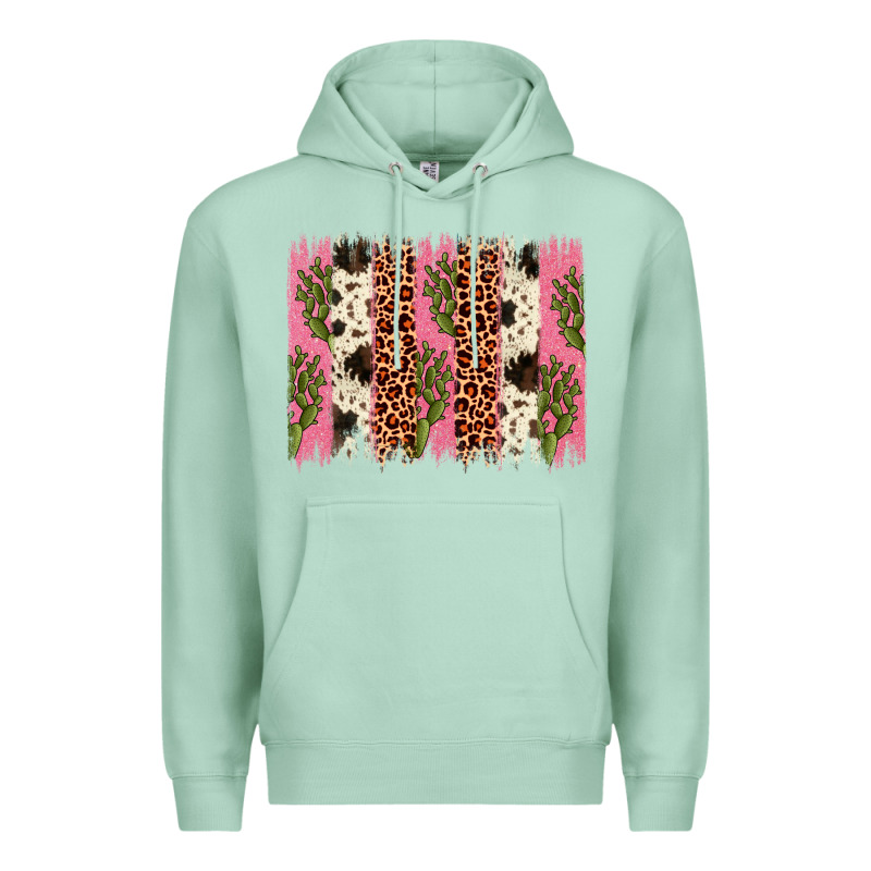 Cactus Leopard Cowhide Brush Stroke Premium Hoodie by Artiststas | Teevron