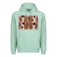 Seafoam cactus leopard cowhide brush stroke Premium Hoodie - Artiststas